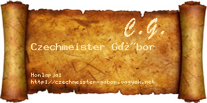 Czechmeister Gábor névjegykártya