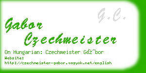 gabor czechmeister business card